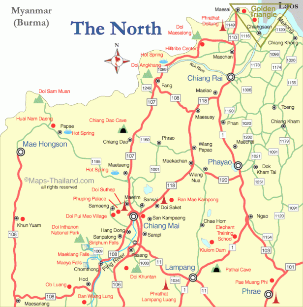 Map of northern Laos.